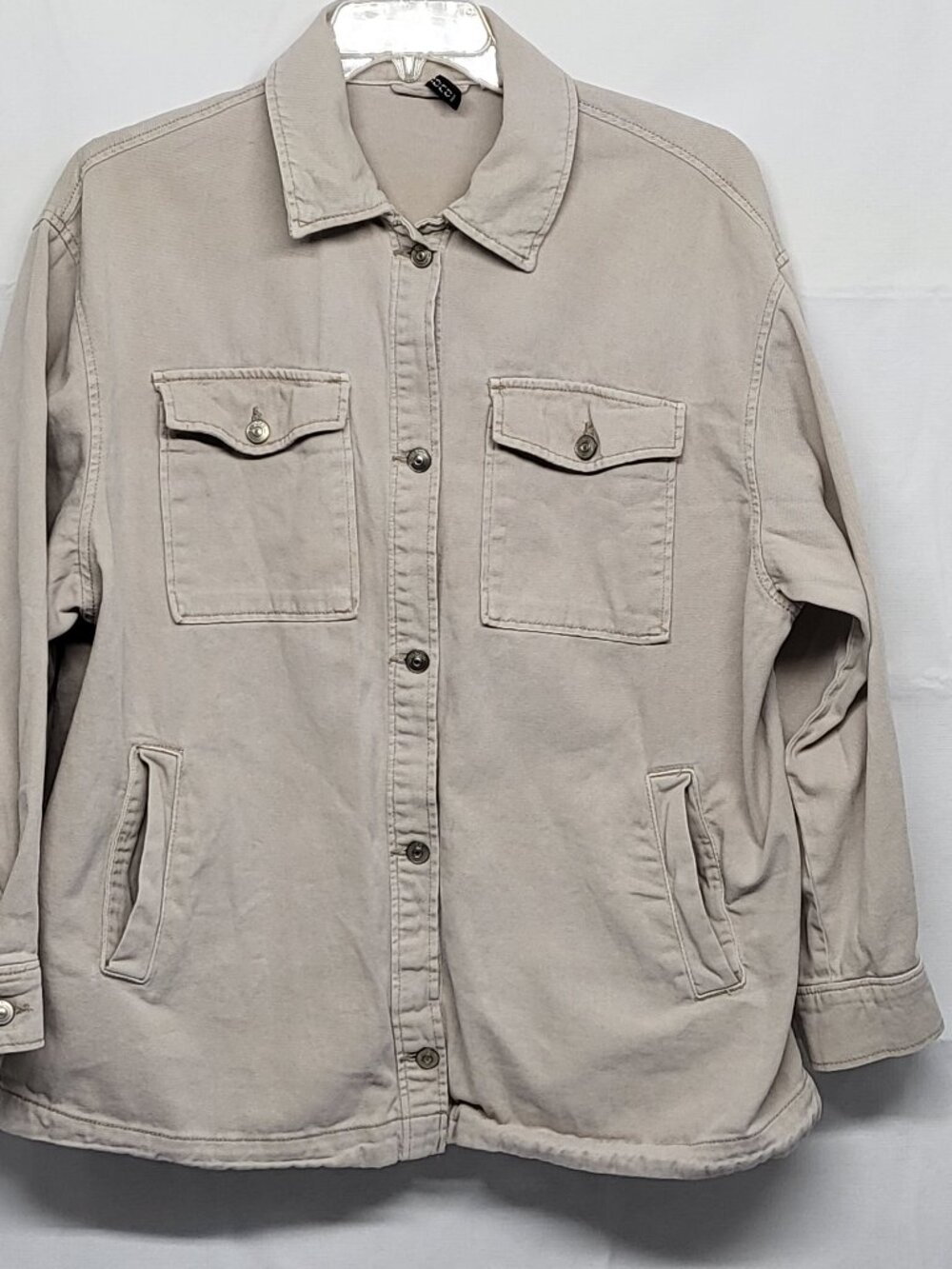 Divided H&M Denim Trucker Jacket Mens Medium Relaxed Fit Metal Buttons Pockets